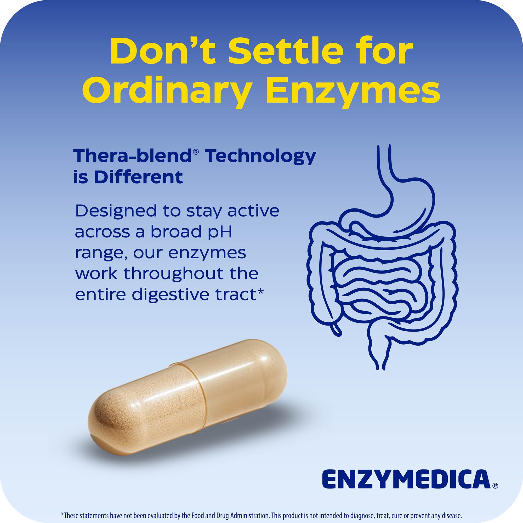 Enzymedica cápsula junto a plato para uso con comidas copiosas, soporte digestivo