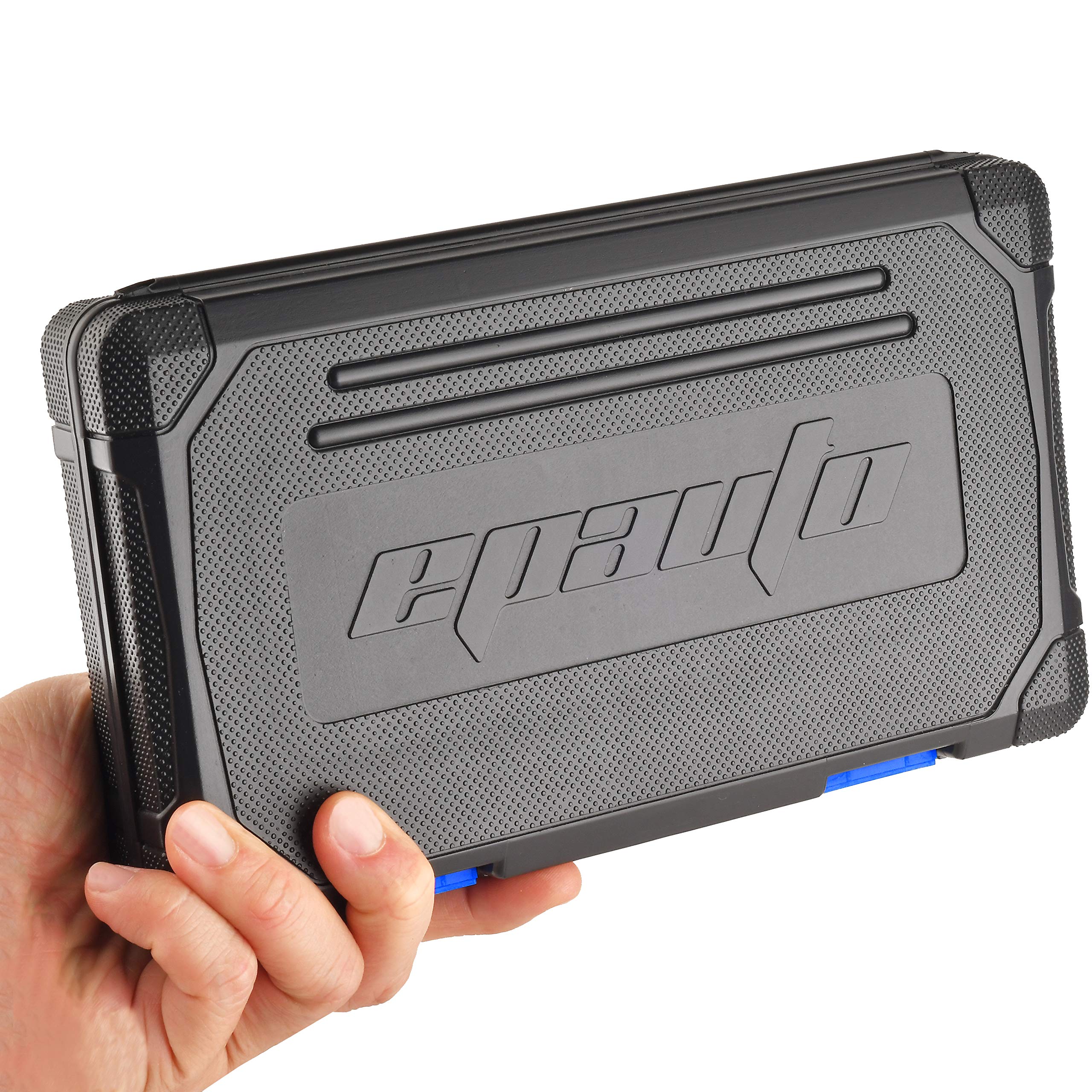 EPAuto herramienta en uso sobre motor demostrando acceso compacto