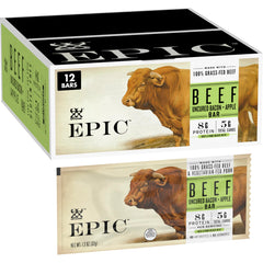 EPIC empaque frontal mostrando barras y beneficios de proteína