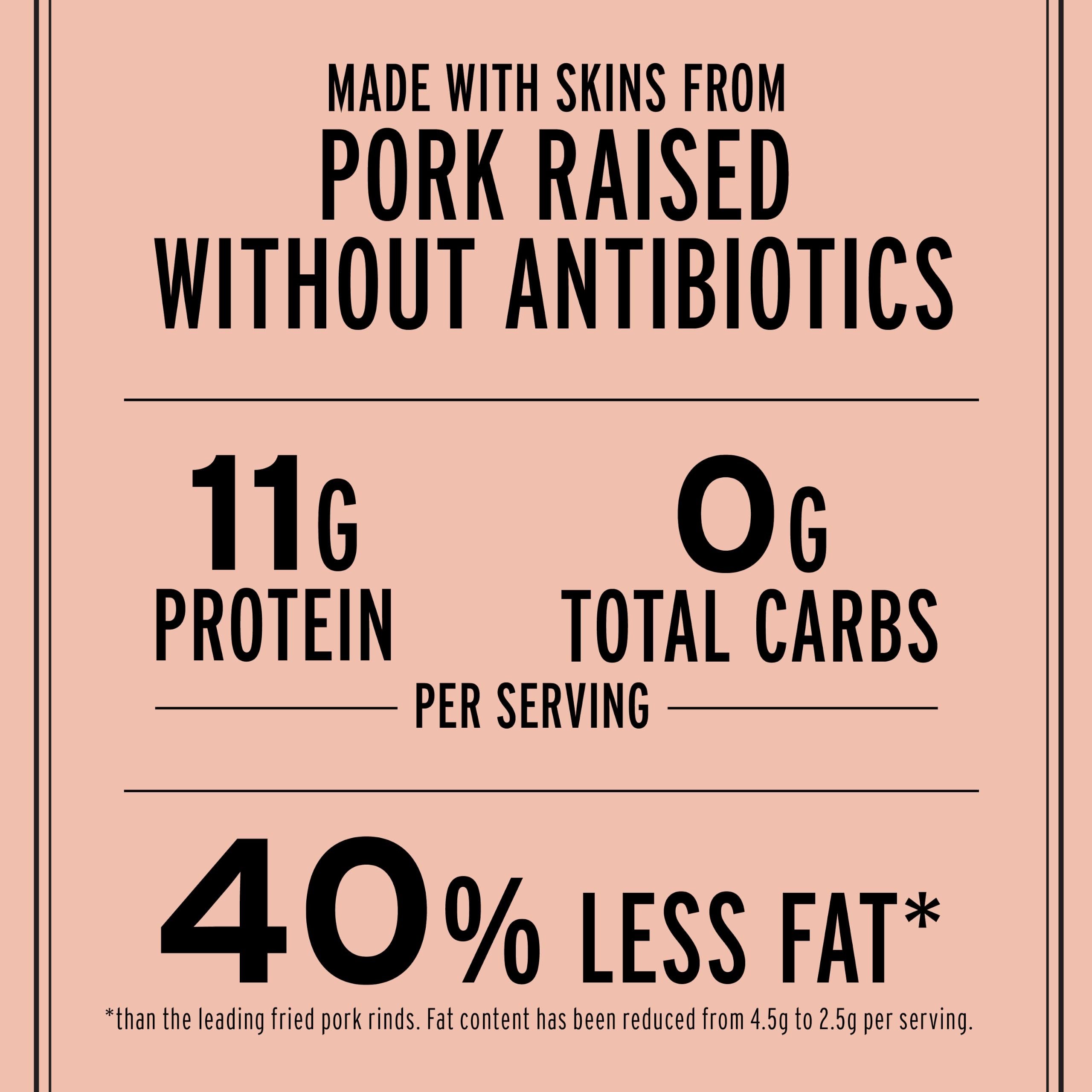Epic chicharrones servidos en cuenco, snack alto en proteína para compartir