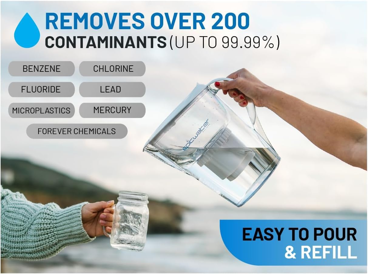 Epic Water Filters primer plano de medios plisados para mayor superficie y filtración