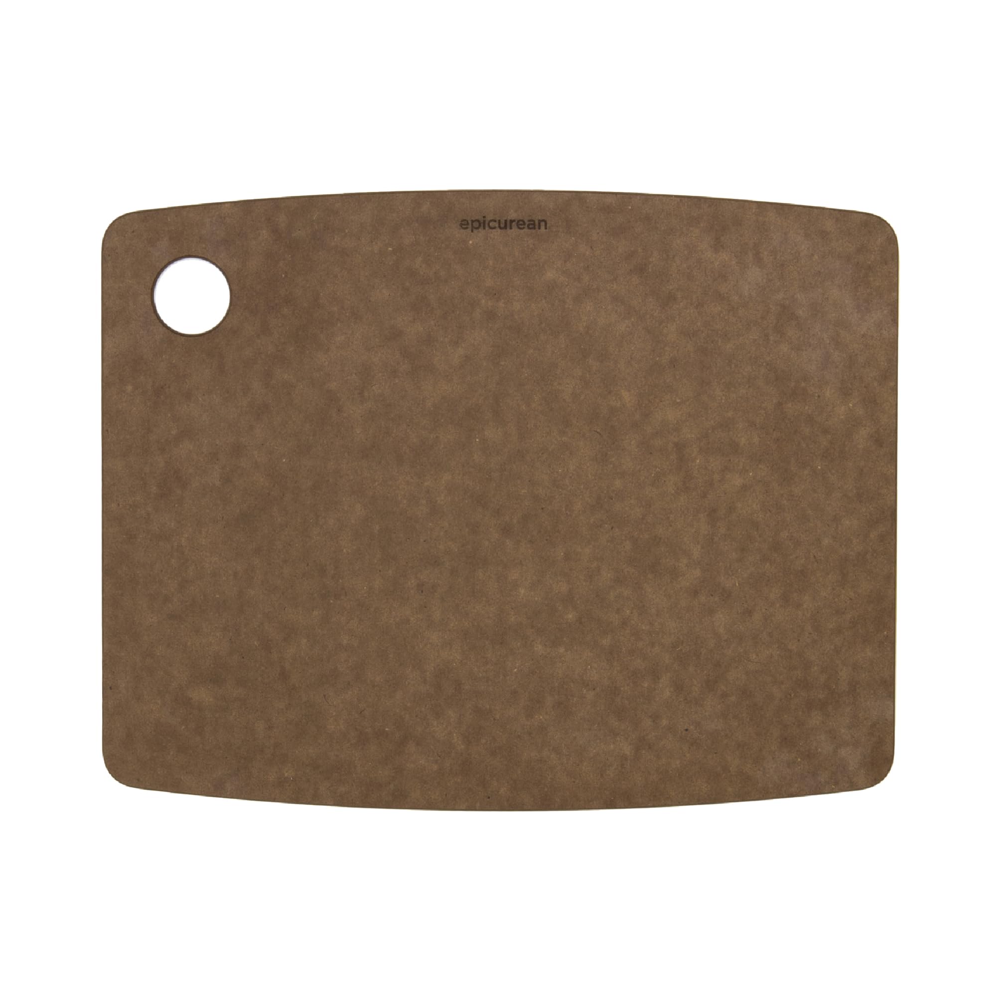 Epicurean tabla Kitchen Series frontal mostrando tamaño y color Nutmeg, durable