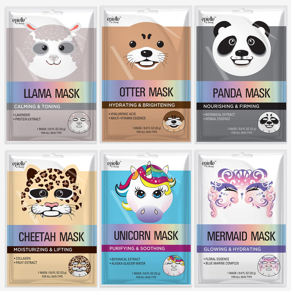 Epielle pack frontal Mystical Safari mostrando seis diseños divertidos y atractivos