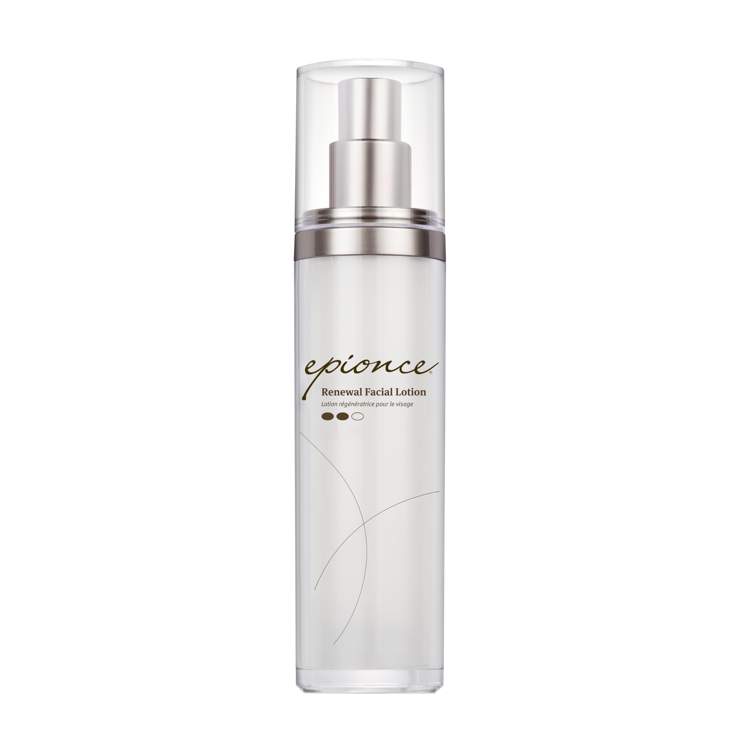 Epionce Renewal Facial Lotion frente mostrando envase y diseño, hidratación ligera