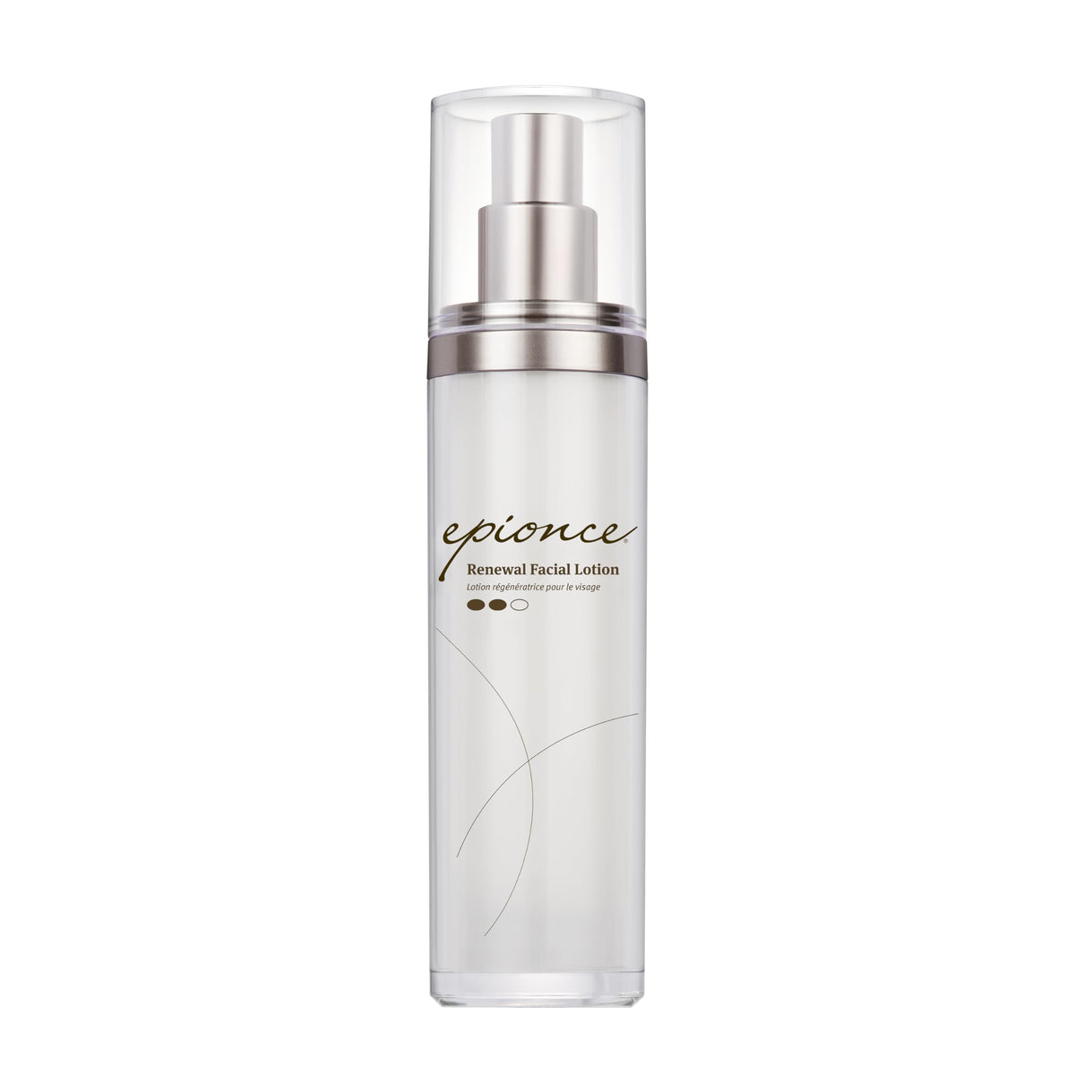 Epionce Renewal Facial Lotion frente mostrando envase y diseño, hidratación ligera
