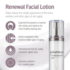 detalle de la textura de Epionce Renewal Facial Lotion mostrando absorción rápida