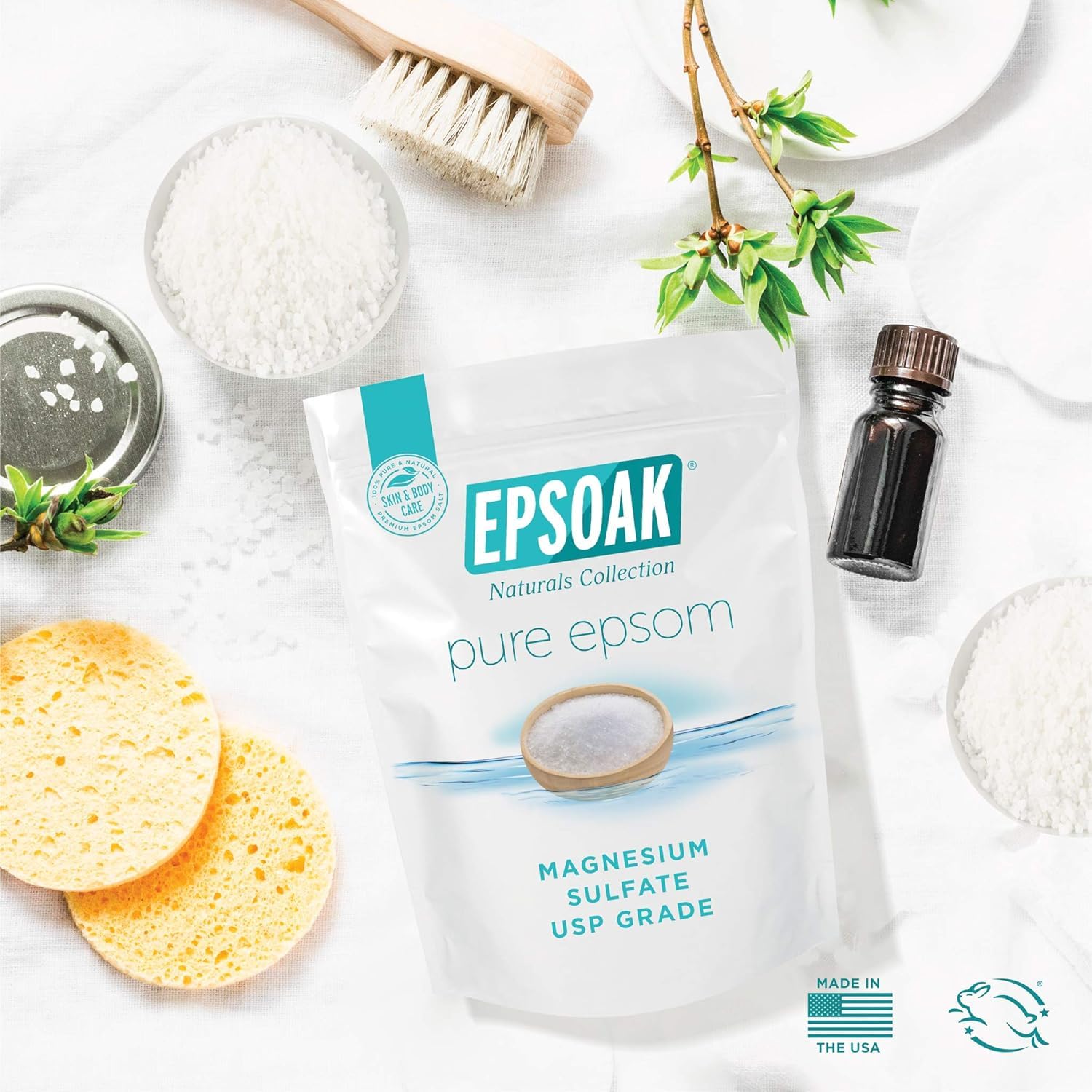 Epsoak ambiente de bañera relajante con sales listas para usar