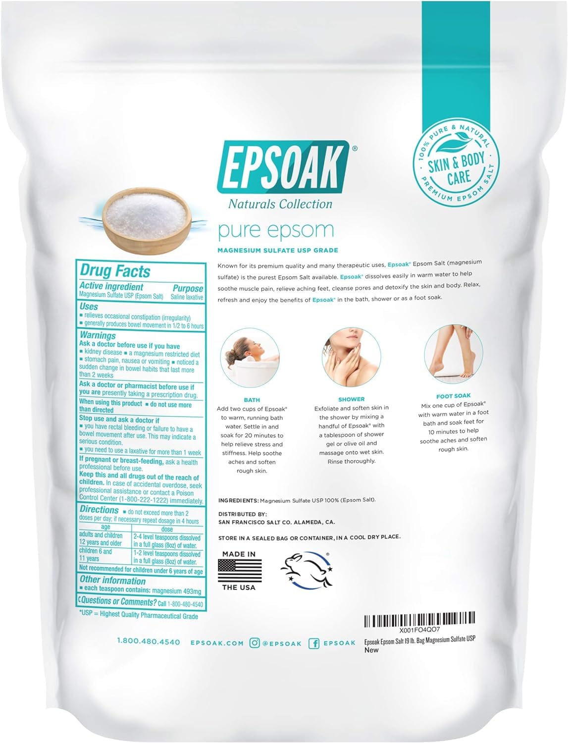 Epsoak remojo de pies en cubeta mostrando uso doméstico cómodo