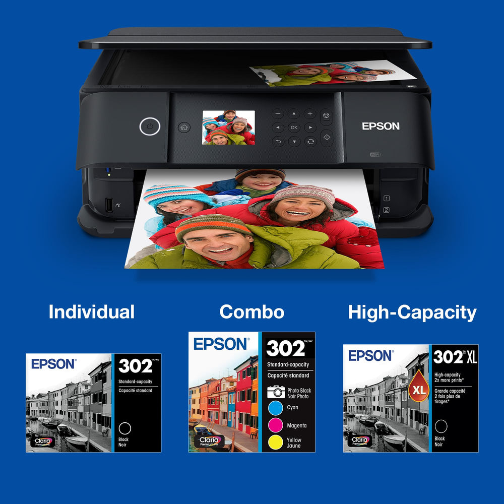 Epson 302 instalado en impresora XP-6100 para impresión confiable