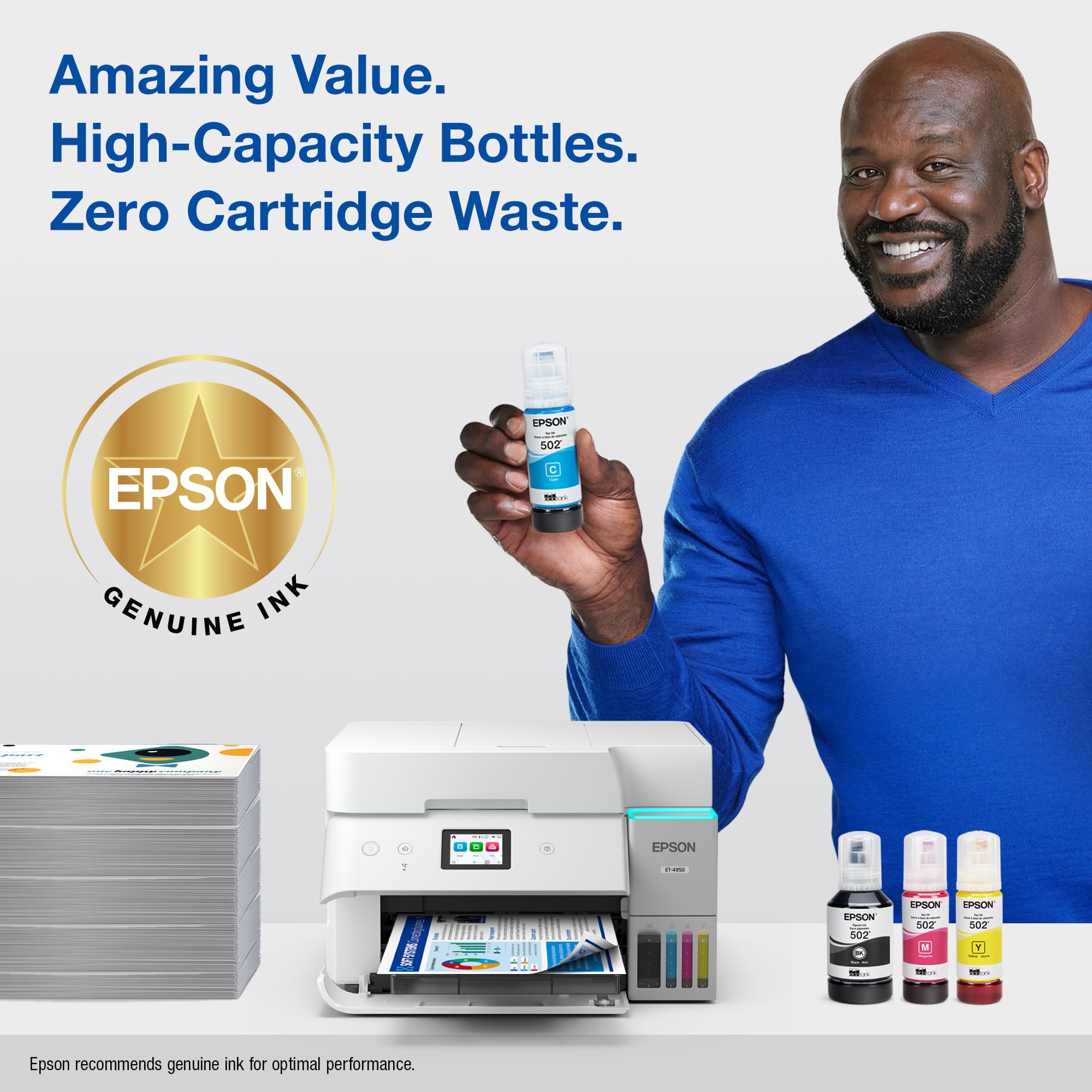 Epson botella 502 en uso llenando tanque evitando derrames