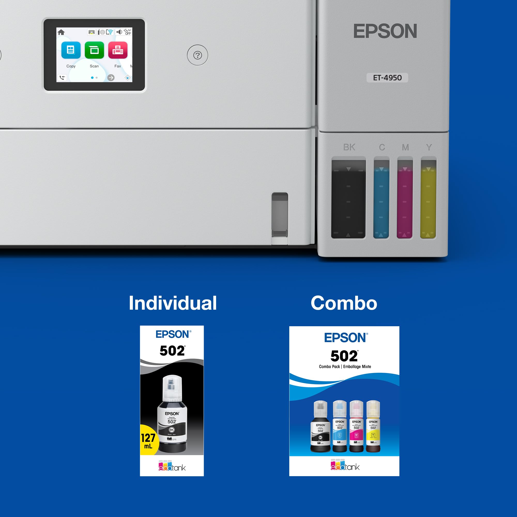 Epson 502 black ink close-up texture showing consistent pigment for sharp prints
