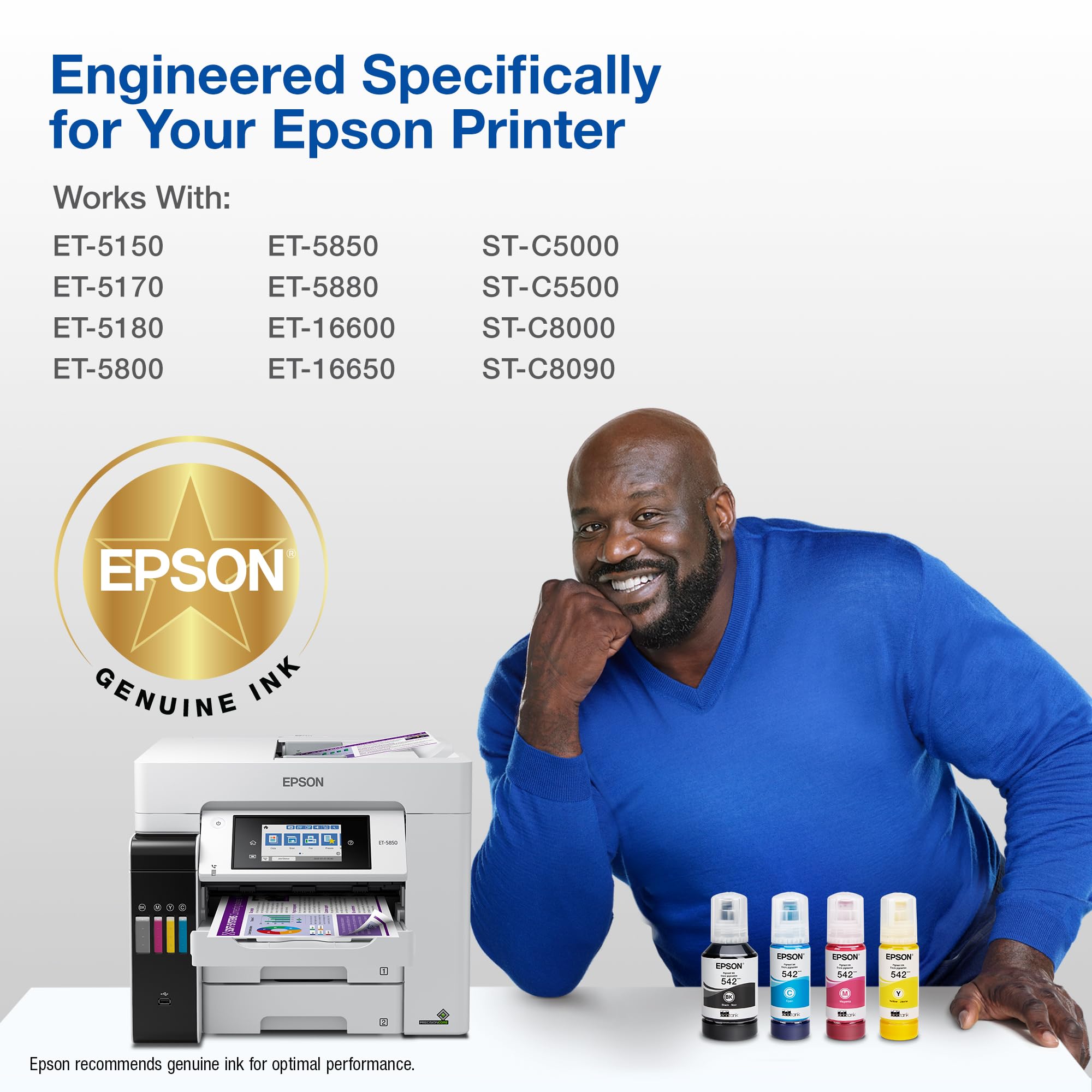 Epson 542 nozzle closeup illustrating EcoFit tip for spill-free filling