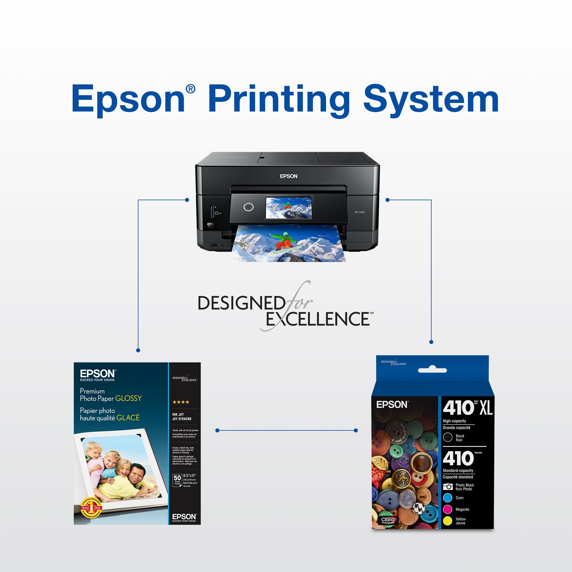 Epson cartucho 410 embalaje original, protección y facilidad de almacenamiento