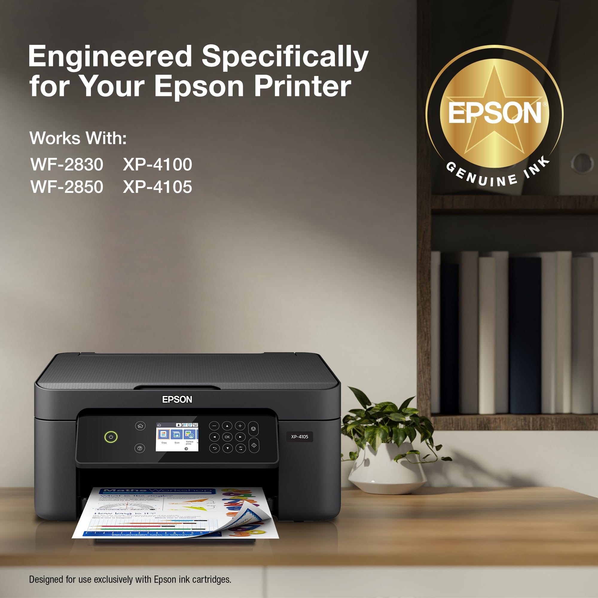 Epson cartuchos cian magenta amarillo alineados destacando colores vivos