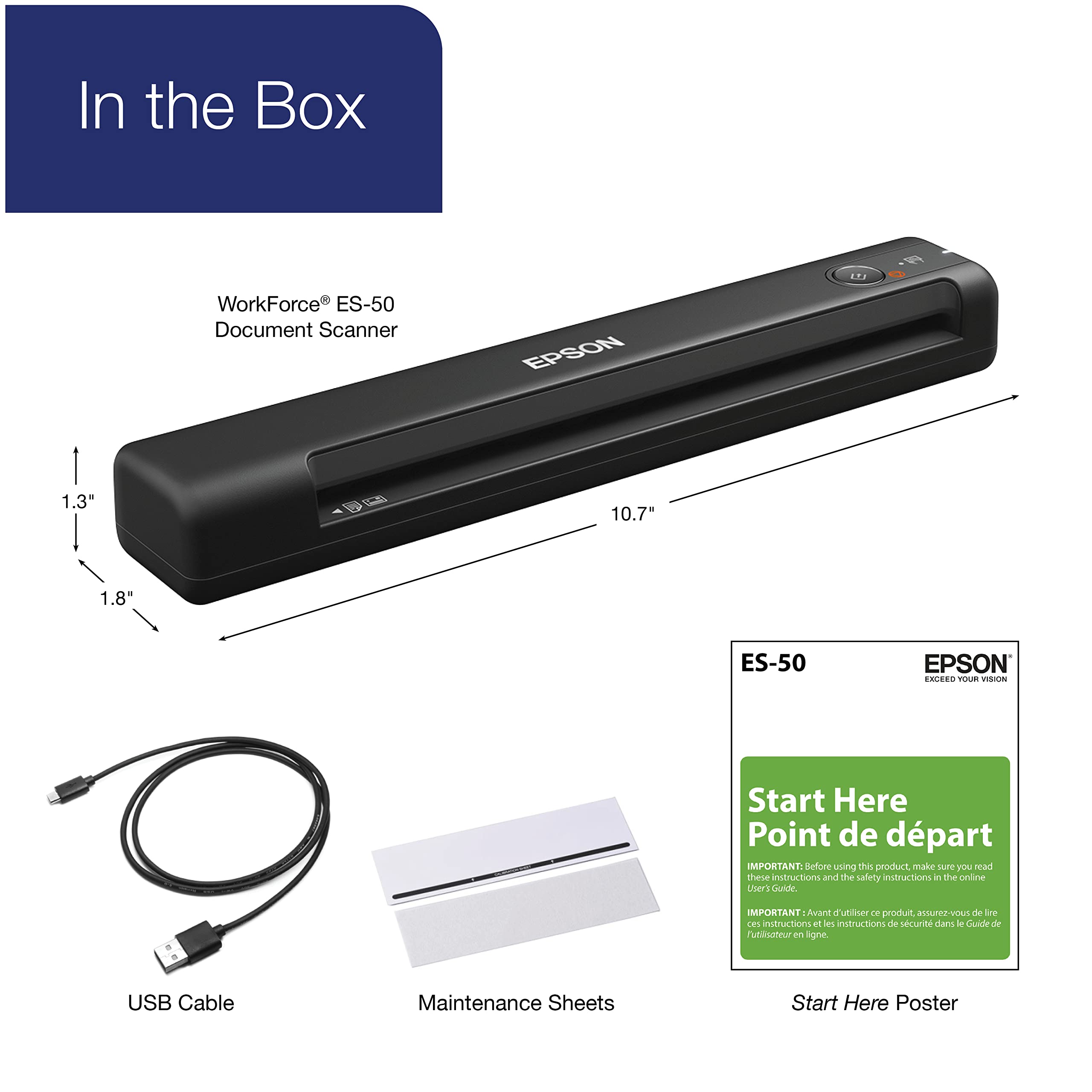 Epson ES-50 en escena de trabajo móvil dentro de una bolsa para uso en ruta