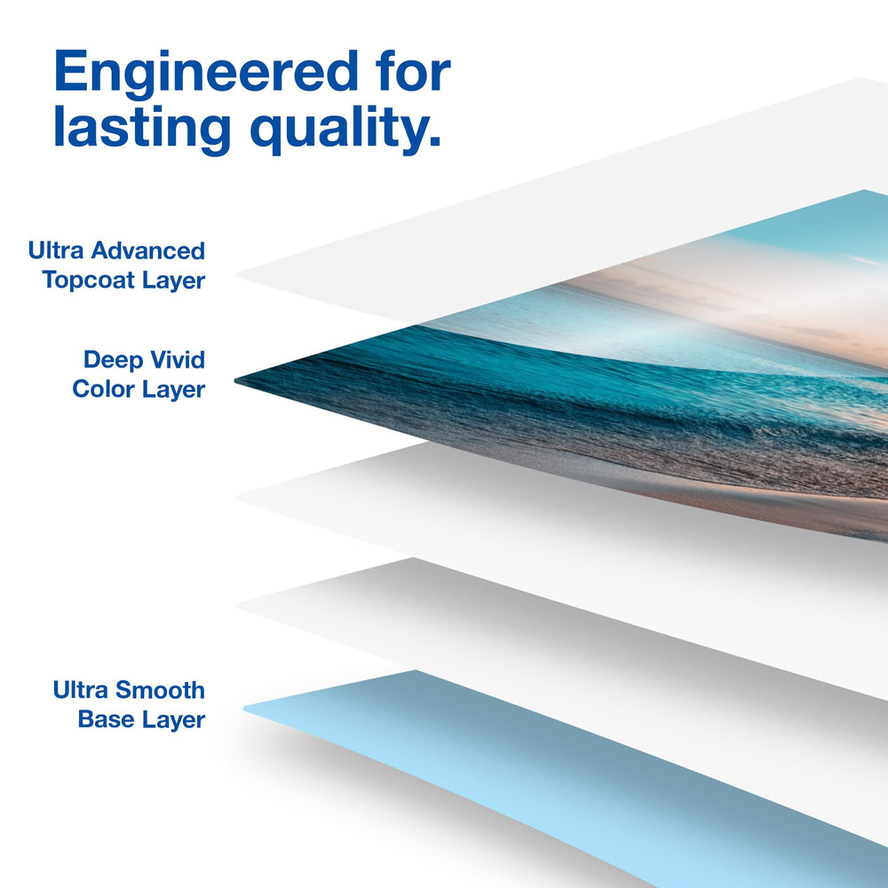 Epson foto enmarcada impresa en este papel luciendo colores intensos y acabado profesional