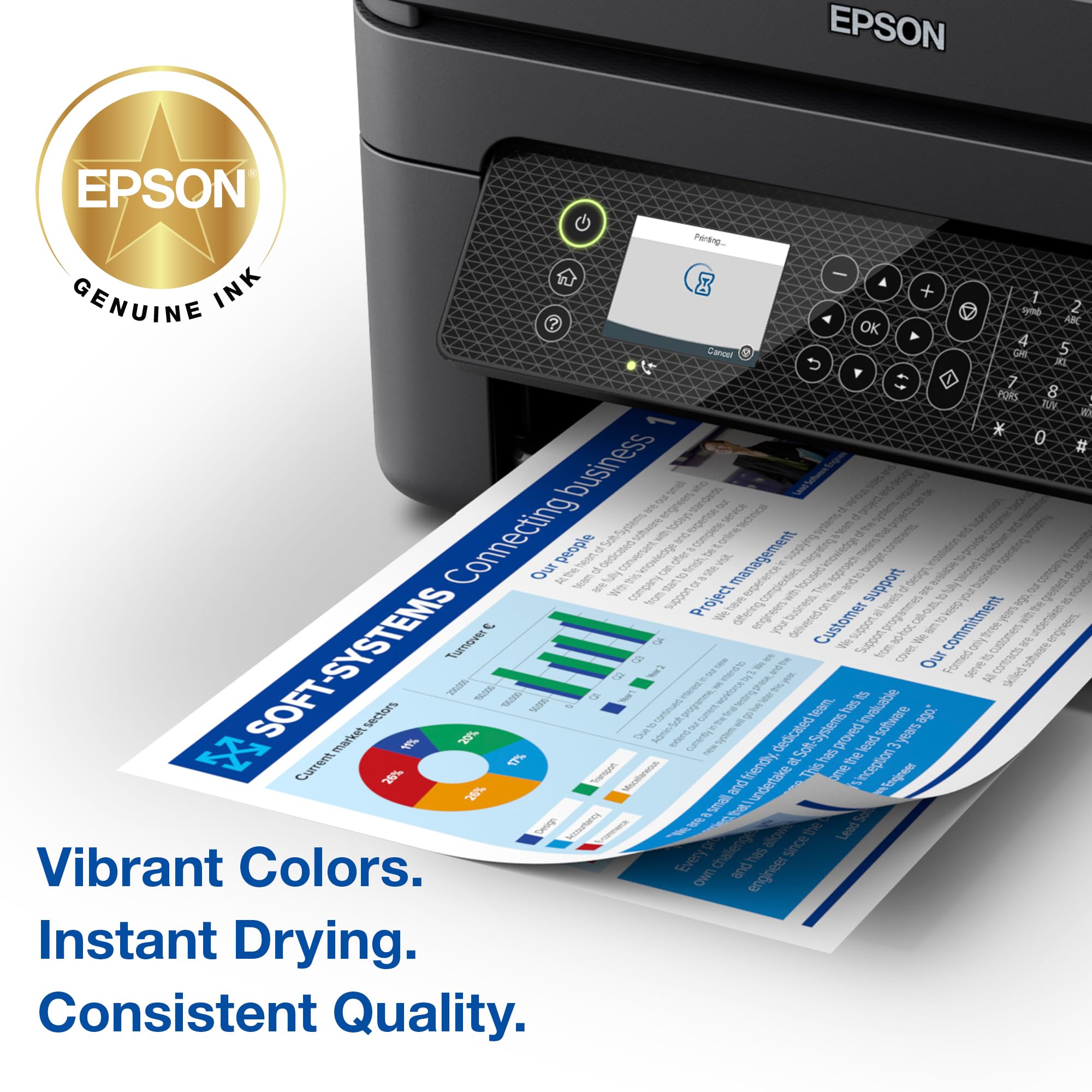 Epson instalación en Workforce WF-2950 ahorro de tiempo