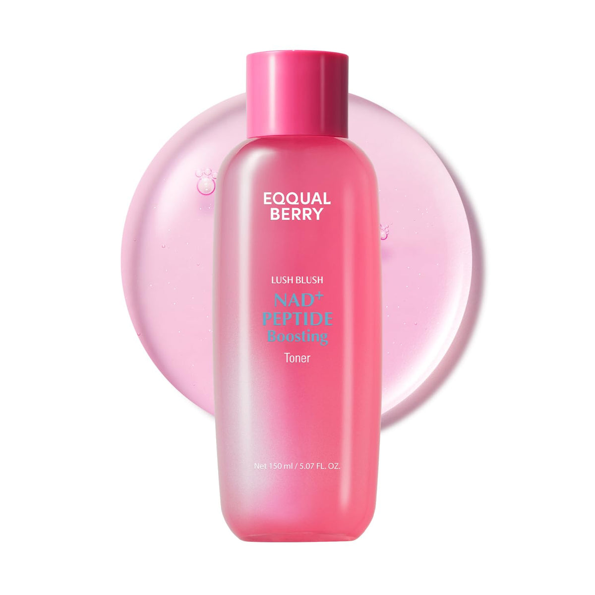 EQQUALBERRY botella frontal 150 ml mostrando fórmula reafirmante