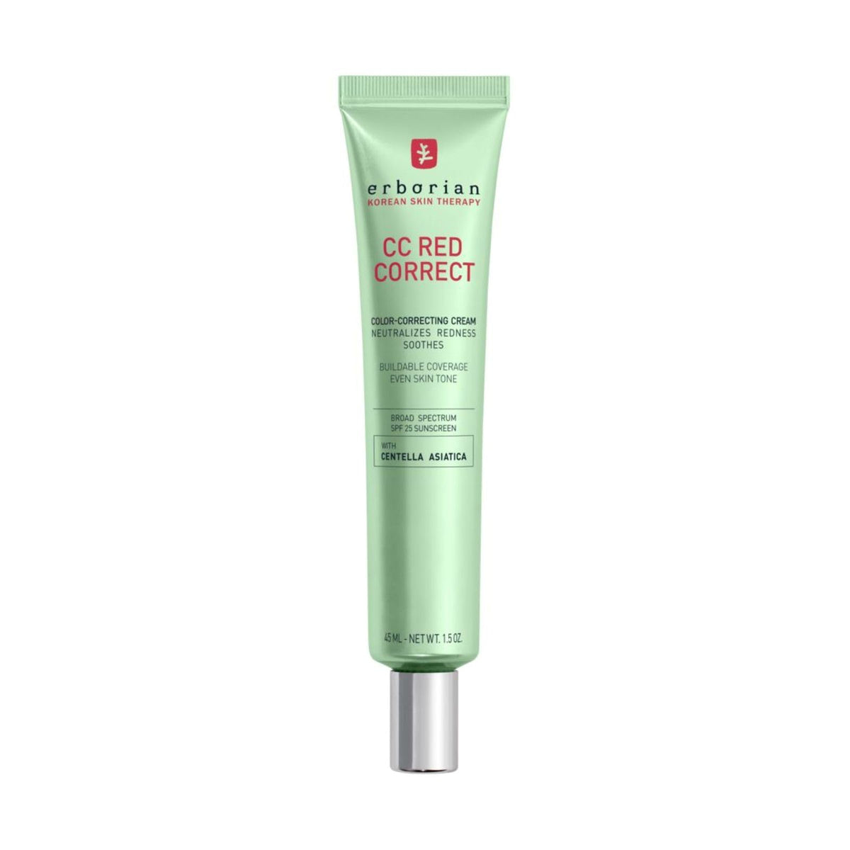 Erborian CC Red Correct frontal mostrando el envase y beneficio corrector