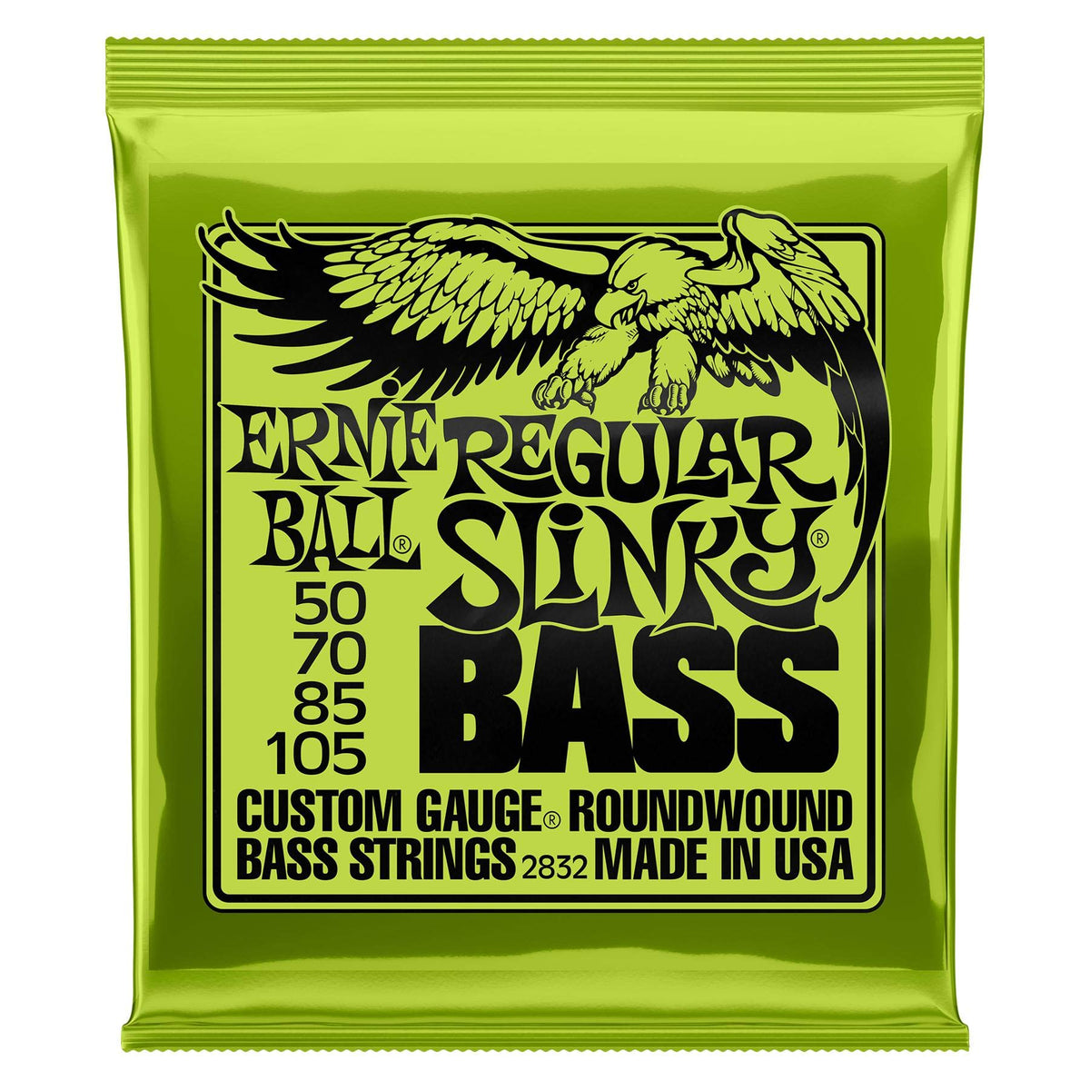 Ernie Ball paquete frontal de cuerdas bass 50-105 muestra protección Element Shield y durabilidad