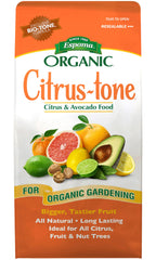 Espoma Citrus-tone frente de la bolsa mostrando identidad y uso orgánico