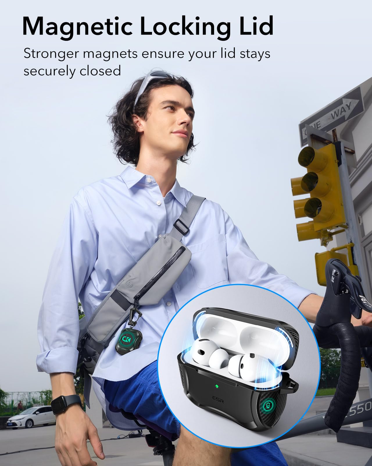 ESR parte trasera con imanes MagSafe carga estable