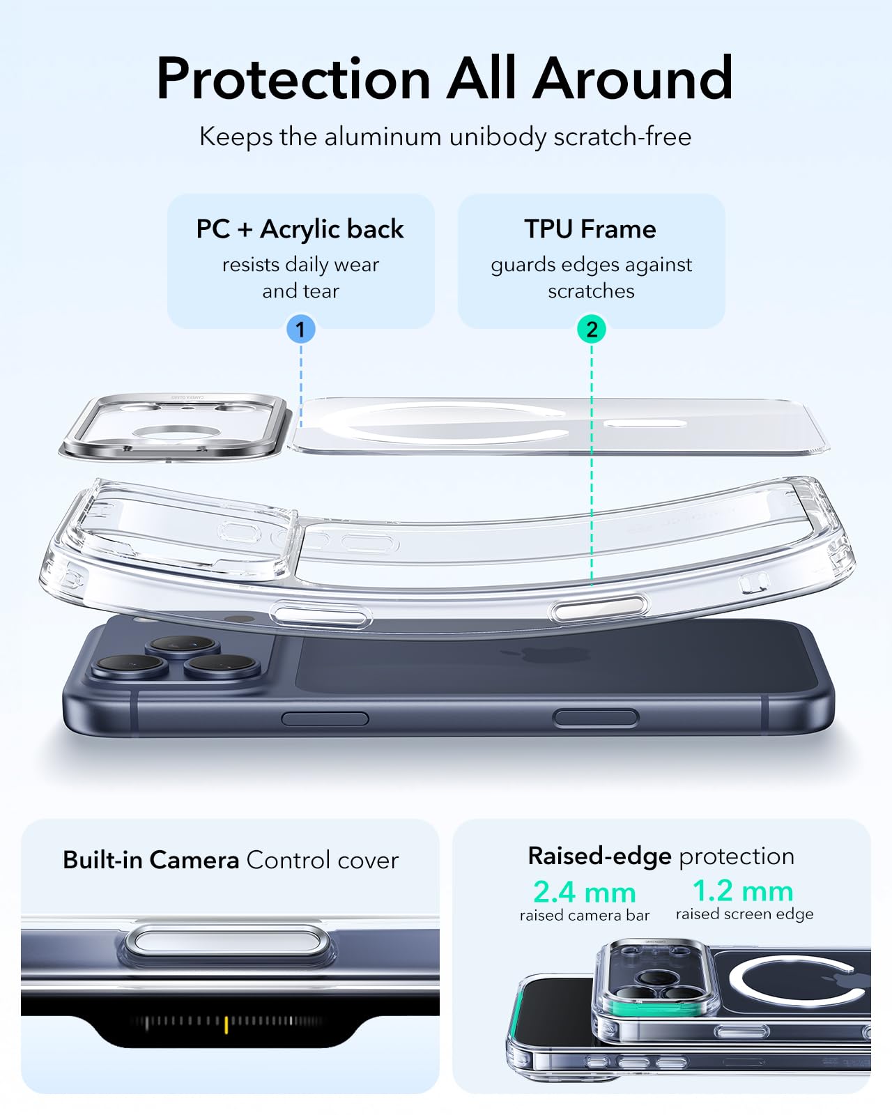 ESR funda en ángulo para visualización manos libres y confort