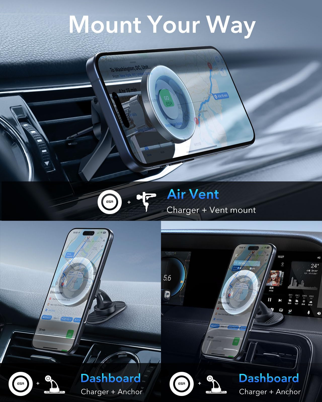 ESR demostración de rotación 360 grados para ángulos personalizados