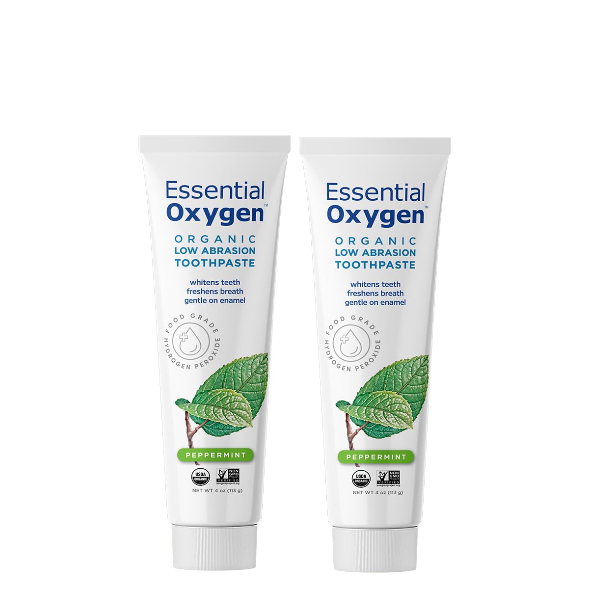 Essential Oxygen textura cremosa en primer plano con aloe para confort dental