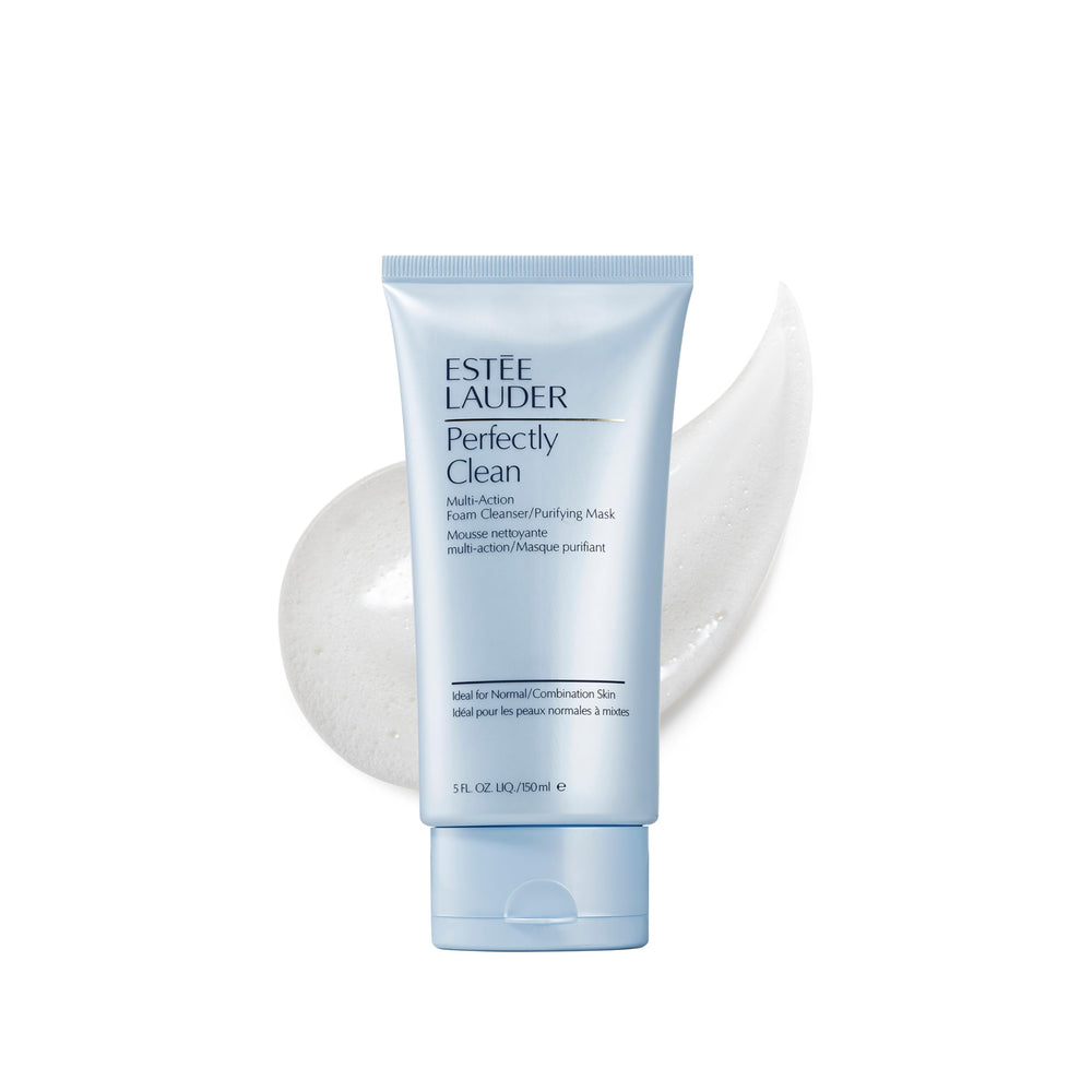 Estée Lauder crema limpiadora frontal mostrando el envase y la marca