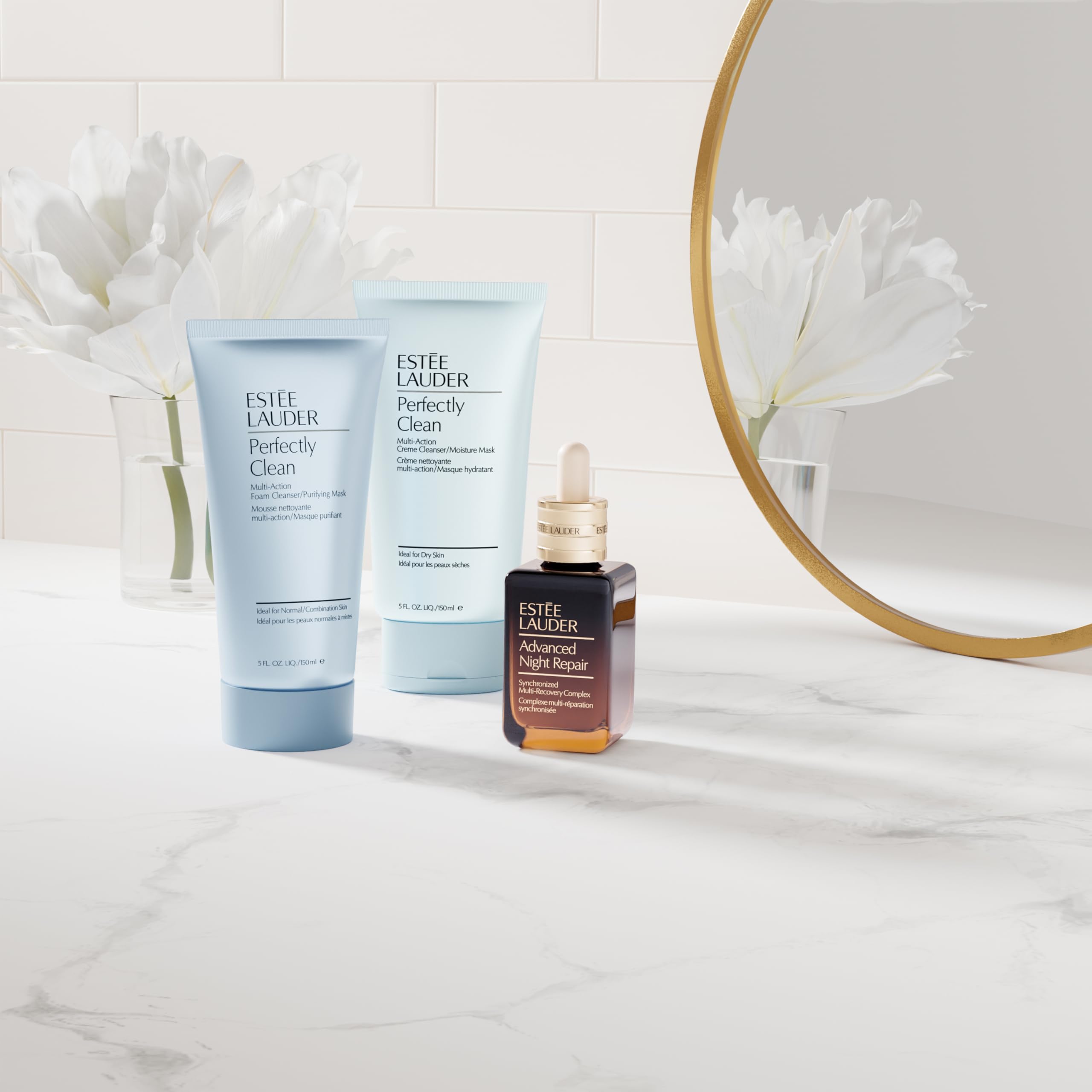 Estée Lauder etiqueta de ingredientes en primer plano para confianza