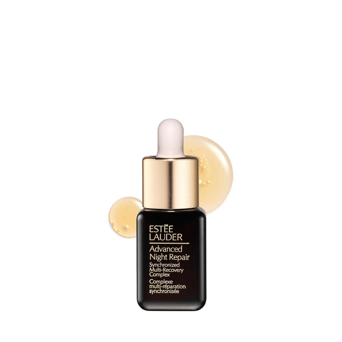 Estée Lauder frasco de Advanced Night Repair frente, muestra portable y elegante