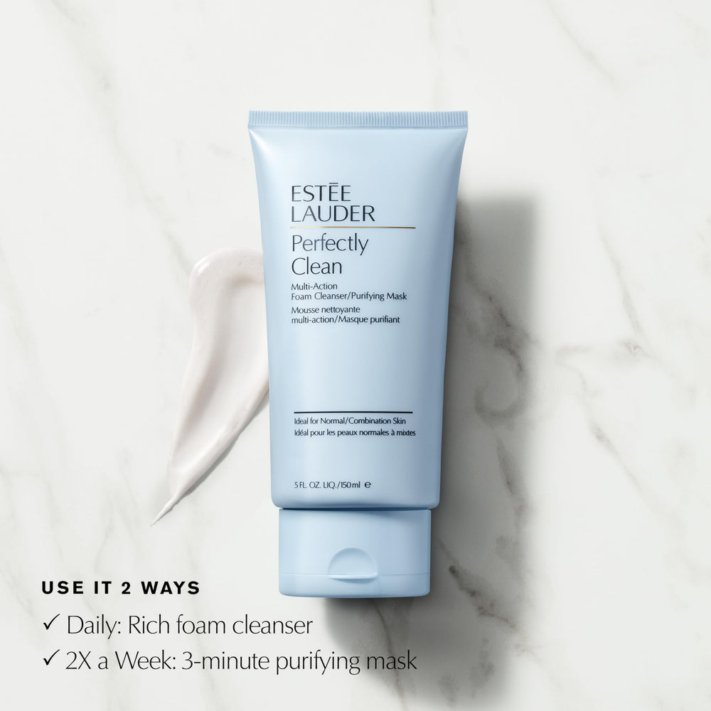 Estée Lauder envase en mano para comparar tamaño y fácil manejo