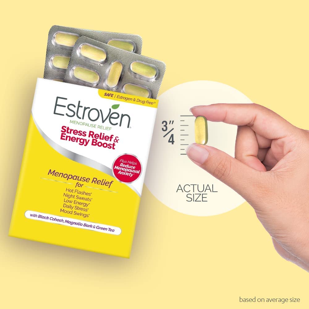Estroven detalle de ingredientes naturales resaltando black cohosh