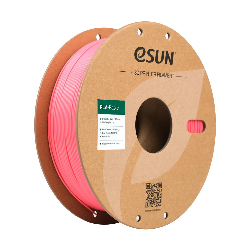eSUN filamento rosa vista frontal, color consistente y buena presentación