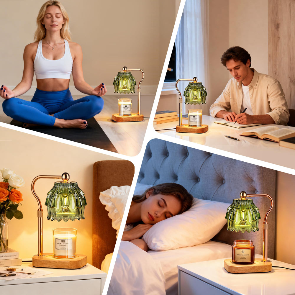 Eterfun lámpara calentadora en salón creando ambiente acogedor
