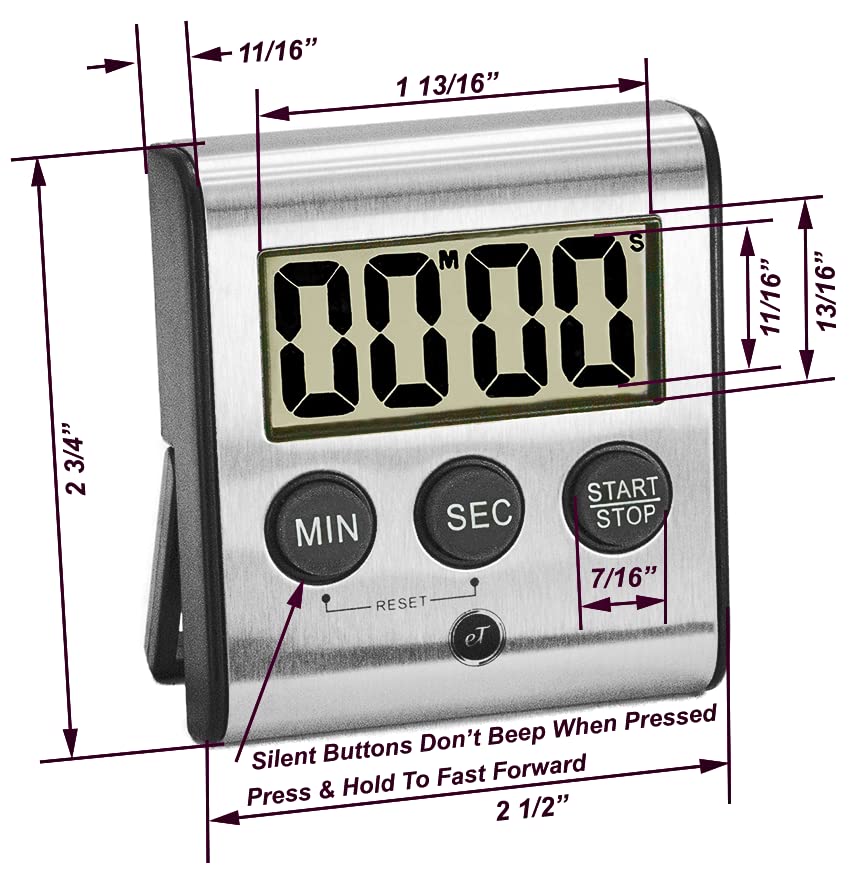 eTradewinds eT-23 en uso cocinando huevos, alarma audible para notificaciones