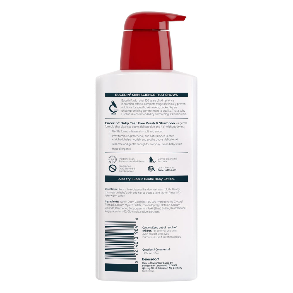 Eucerin etiqueta ingredientes destaca Pro-Vitamina B5 y karité