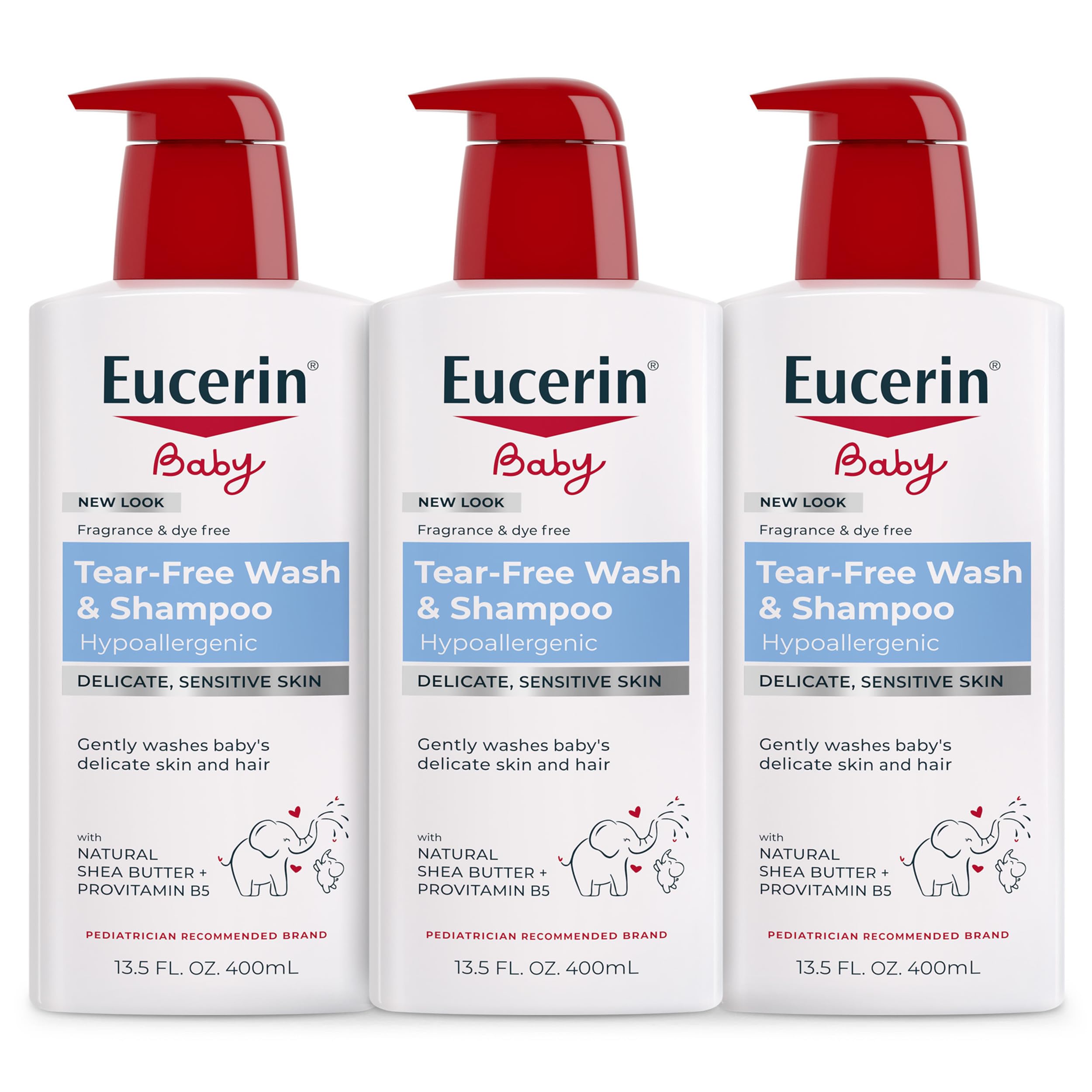 Eucerin botella frontal sin fragancia muestra envase práctico