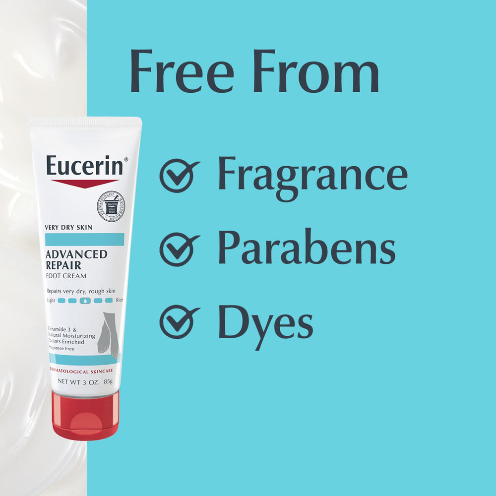 Eucerin comparación de tamaño 3oz con objeto cotidiano para escala