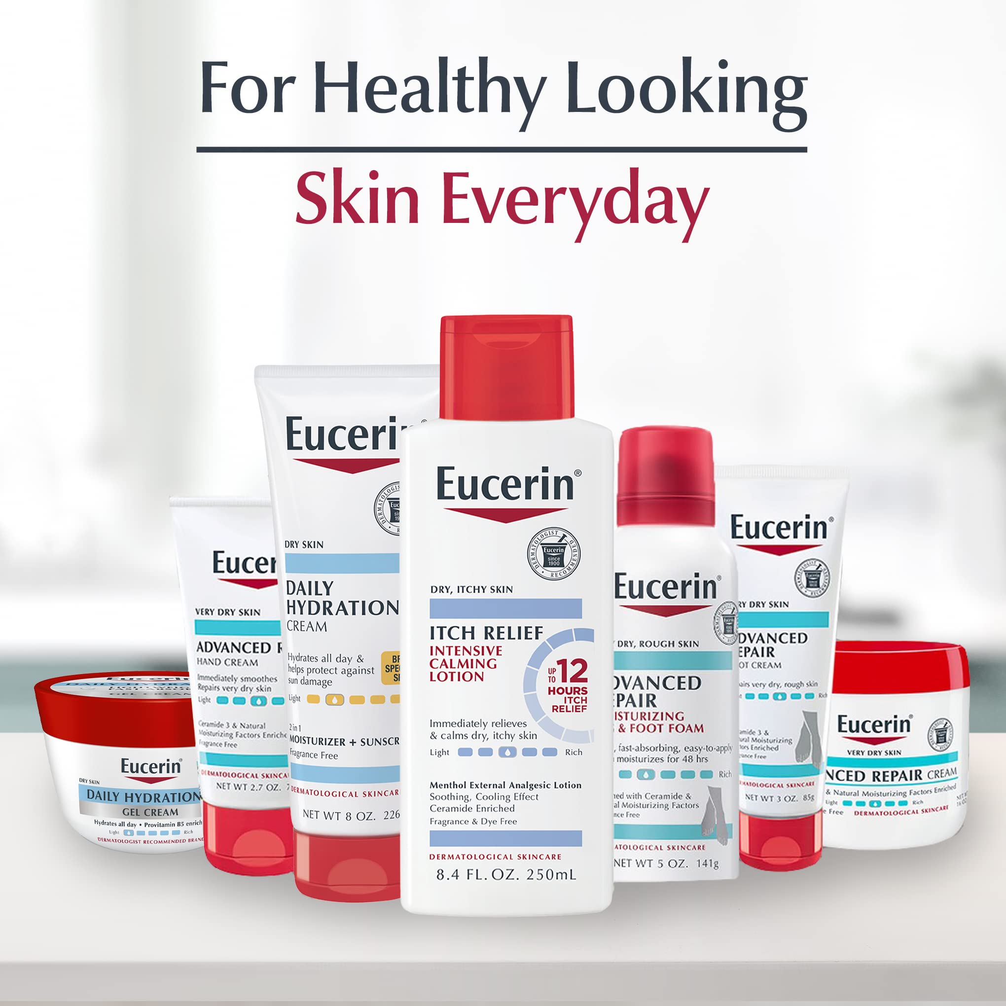 Aplicación de Eucerin en pies secos demostrando cuidado y protección de la piel