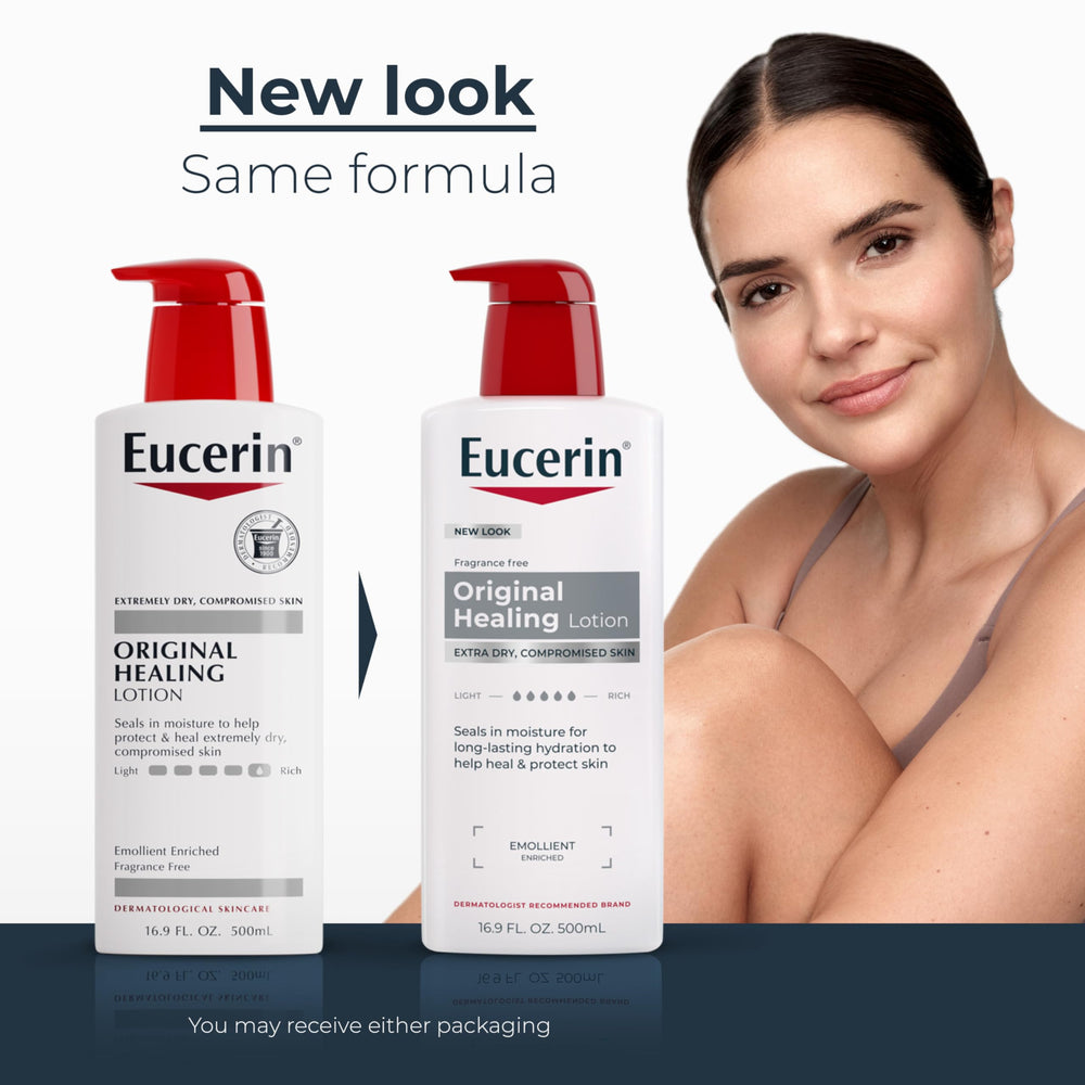 Eucerin detalle del dispensador con bomba para uso fácil