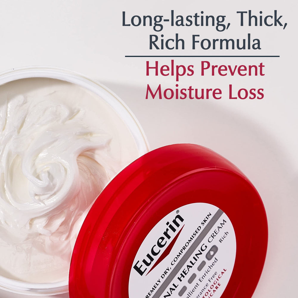 Eucerin etiqueta con ingredientes y beneficios para piel sensible