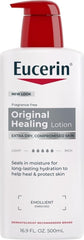Eucerin botella frontal 16.9 oz mostrando diseño y cantidad