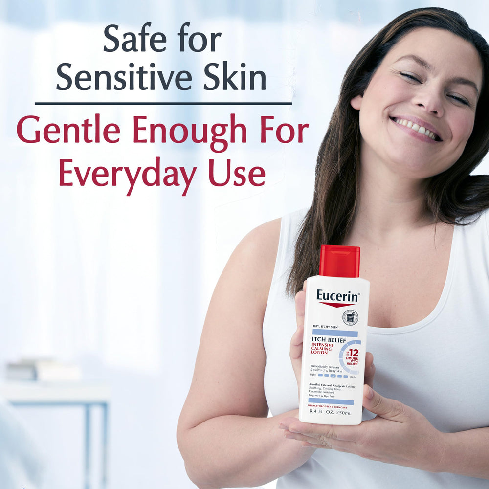 Eucerin imagen de piel hidratada antes y después, mejora visible