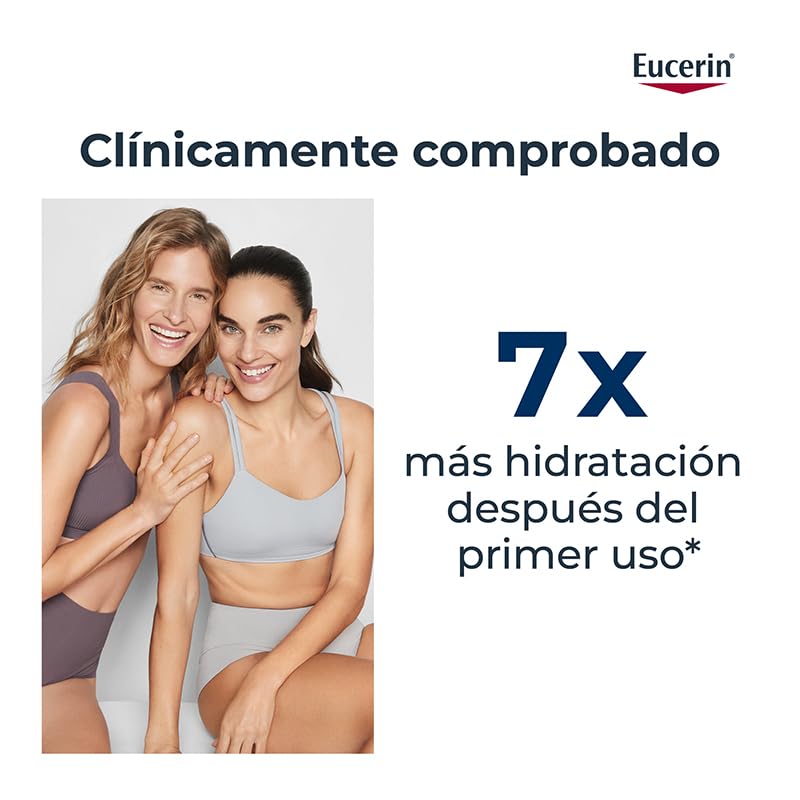 Eucerin producto en estante de baño transmitiendo uso diario conveniente