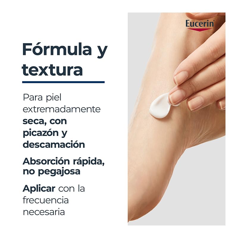 Eucerin cerca de la etiqueta mostrando ingredientes y confianza de marca