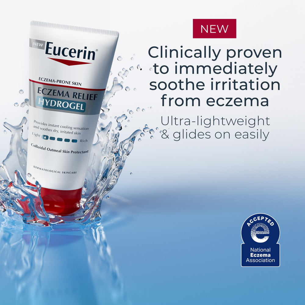 Eucerin aplicación en rostro, hidratación ligera sin grasa