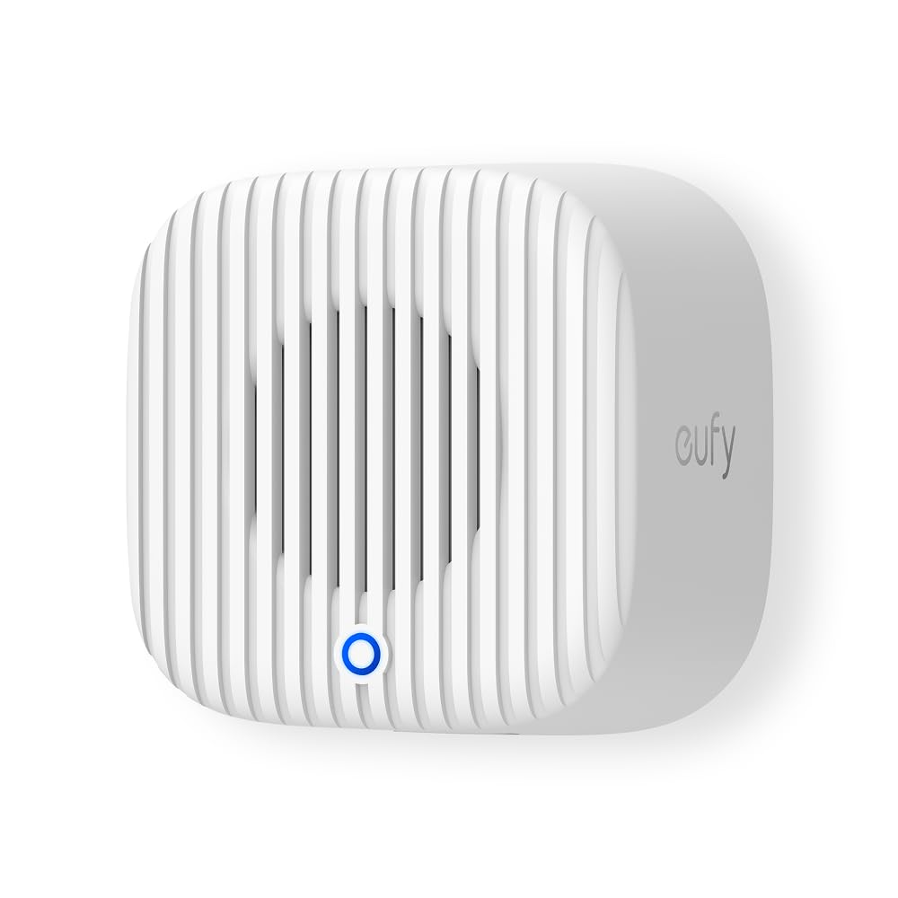eufy Security chime frontal mostrando diseño compacto y fácil instalación