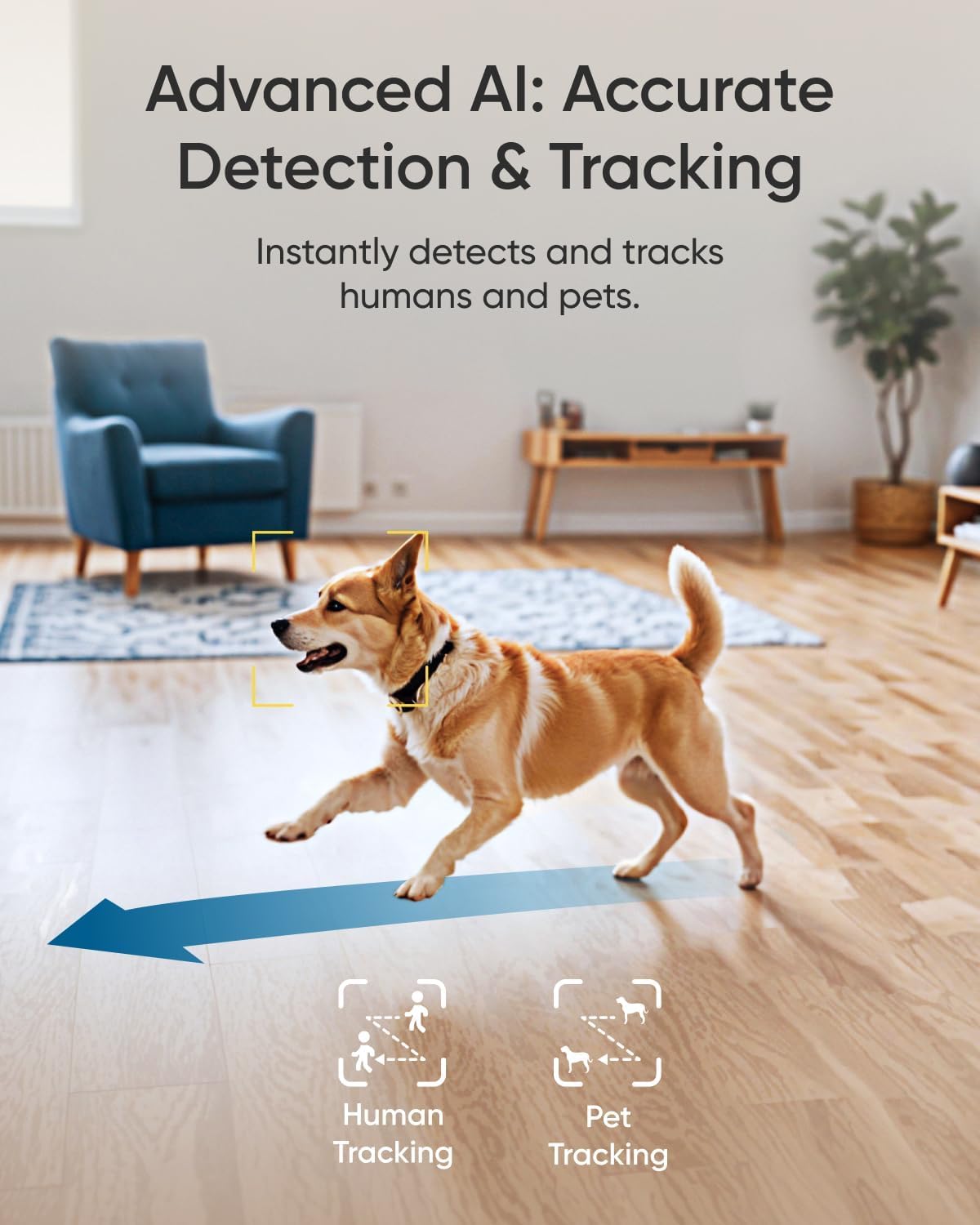 eufy Security cámara junto a una mano para escala, tamaño compacto